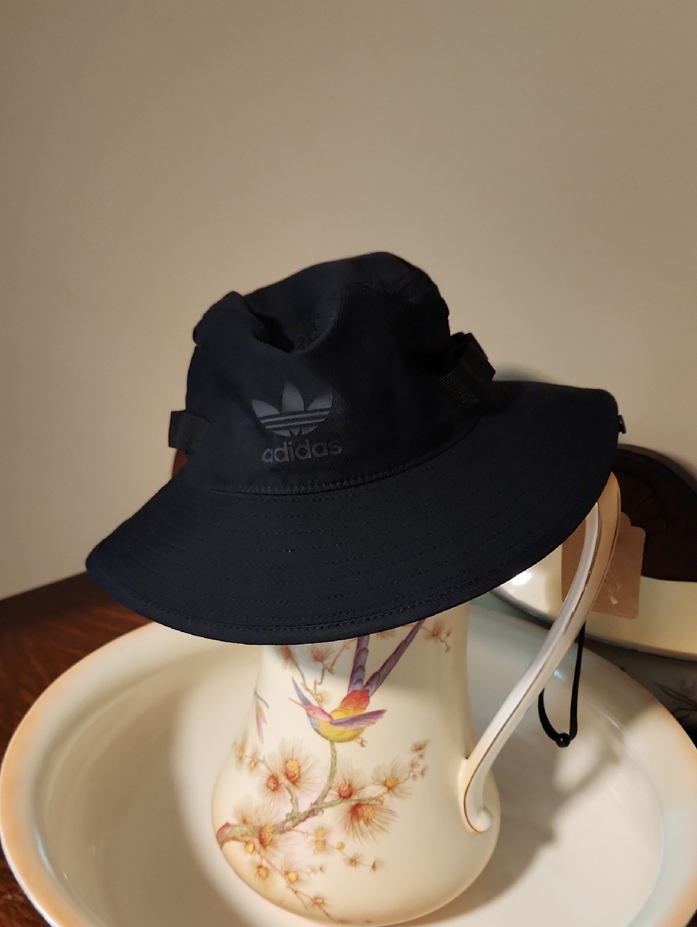 adidas Black Trefoil Bucket Hat for Men